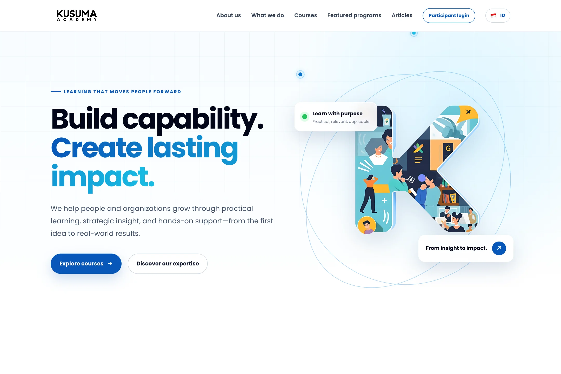 Kusuma Academy redesigned website
